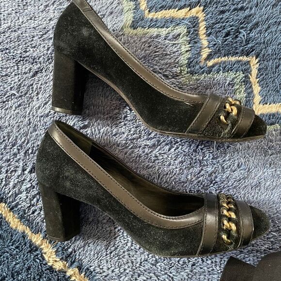 Tory Burch Salem Suede Pumps High Heel Shoes - Picture 5 of 7
